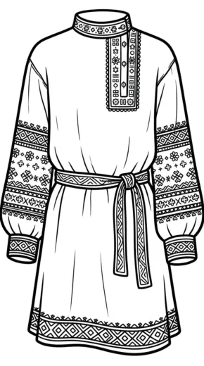 in tranh tô màu Cái Áo cho bé 3 tuổi