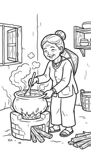 tải hình tô màu Tranh Tô Màu Cái Nồi 30 cho bé 7 tuổi