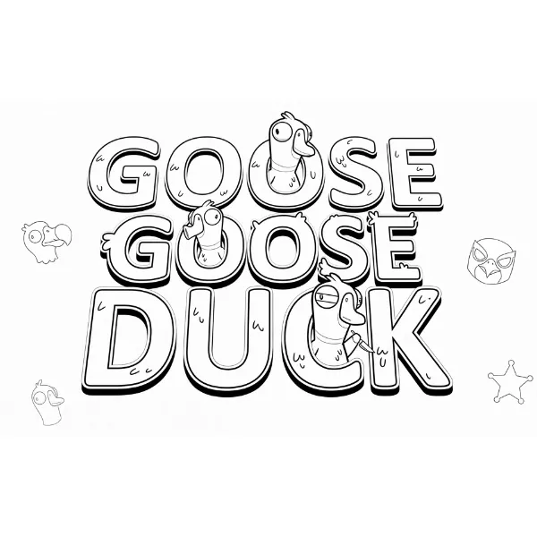 Tranh tô màu Goose Goose Duck