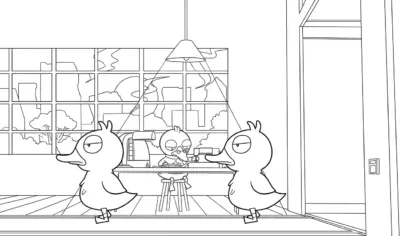 download tranh tô màu Goose Goose Duck cho bé