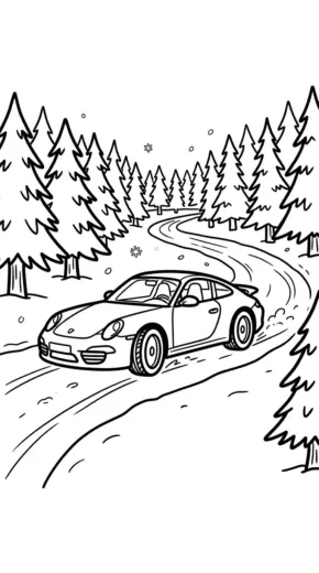 hình tô màu Tranh Tô Màu Porsche 12 cho bé mới nhất