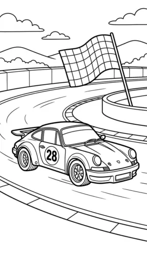 tranh tô màu Tranh Tô Màu Porsche 18 pdf