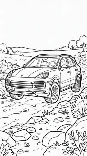 tranh tô màu Tranh Tô Màu Porsche 29 chất lượng cao
