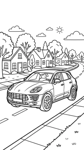download hình tô màu Tranh Tô Màu Porsche 30 chất lượng cao