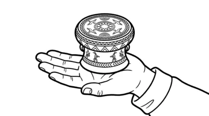 in tranh tô màu Trống Đồng Đông Sơn cho bé 7 tuổi