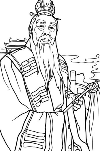 file pdf hình tô màu Tranh tô màu Tây Du Kí 10 cho bé