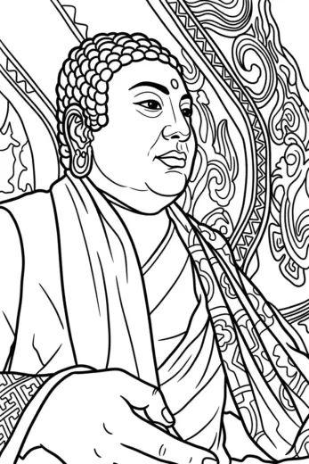 tải tranh tô màu Tranh tô màu Tây Du Kí 14 cho bé
