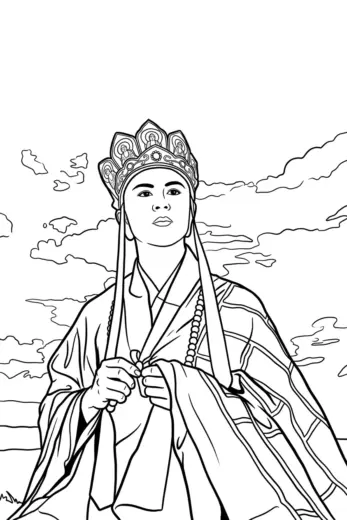tải hình tô màu Tranh tô màu Tây Du Kí 2 pdf