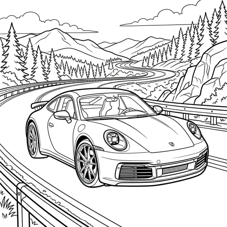 Tranh tô màu Porsche