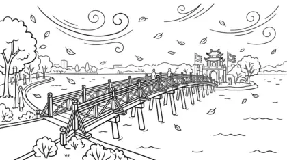 download tranh tô màu tranh tô màu Cầu Thê Húc 16 cho bé
