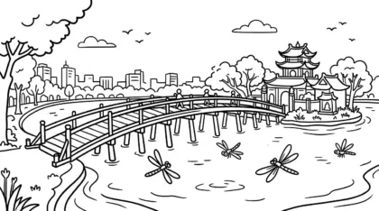 tải hình tô màu tranh tô màu Cầu Thê Húc 17