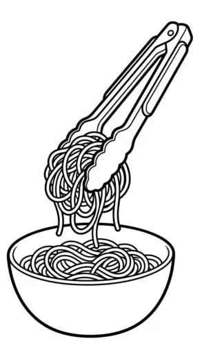 tải hình tô màu Mì spaghetti chất lượng cao