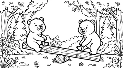 tải tranh tô màu bập bênh chất lượng cao