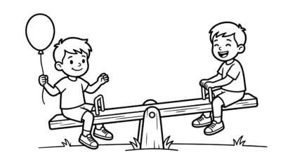 tranh tô màu bập bênh cho bé 6 tuổi chất lượng cao