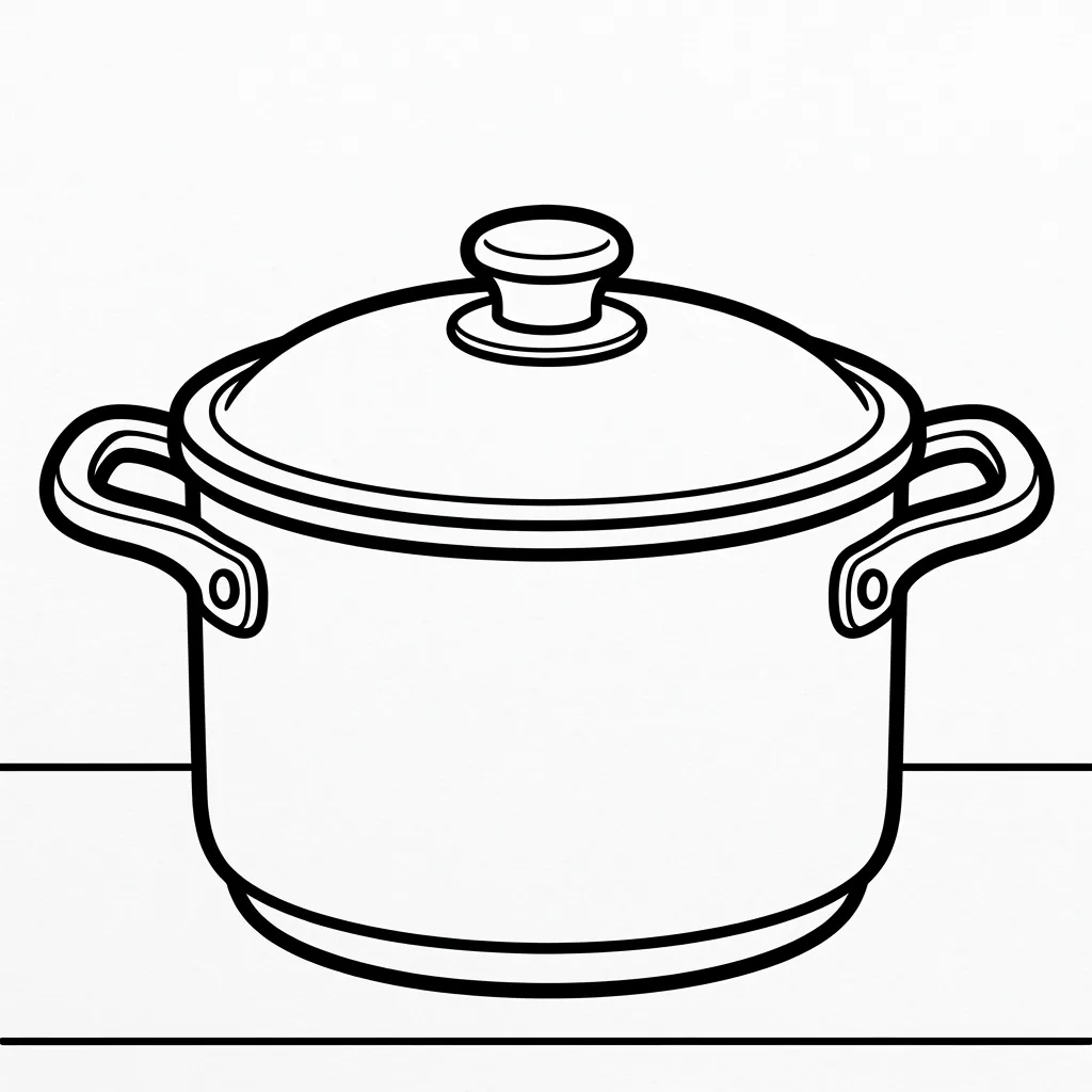 Tranh tô màu Cái Nồi