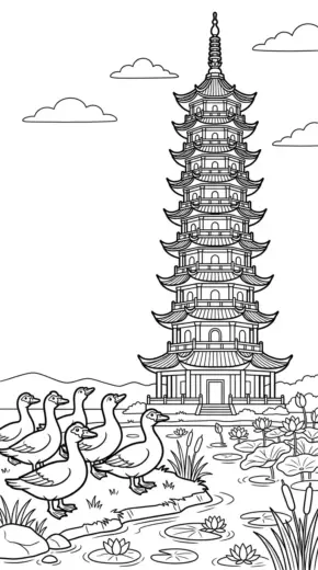 hình tô màu tranh tô màu con ngan 39 cho bé 5 tuổi