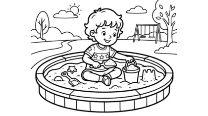 tải tranh tô màu công viên cho bé chất lượng cao