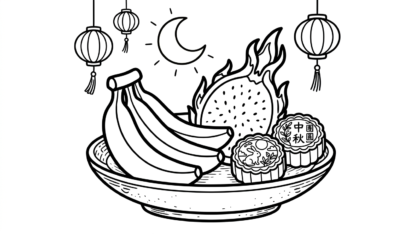tải tranh tô màu mâm ngũ quả