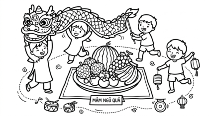 tải hình tô màu mâm ngũ quả trung thu cho bé chất lượng cao