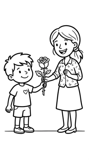 tranh tô màu ngày 20 10 cho bé 8 tuổi chất lượng cao