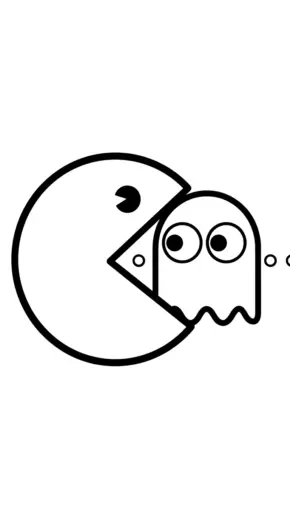in tranh tô màu pacman cho bé 4 tuổi