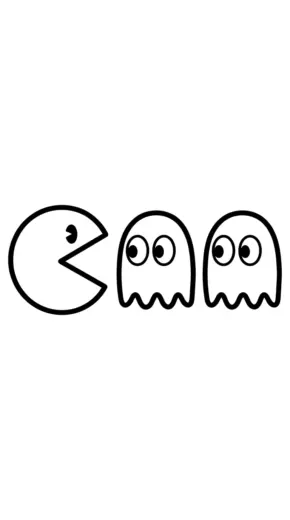 tranh tô màu pacman cho bé tải về