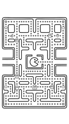 tải file hình tô màu pacman
