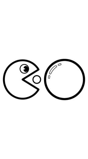 hình tô màu pacman rõ nét