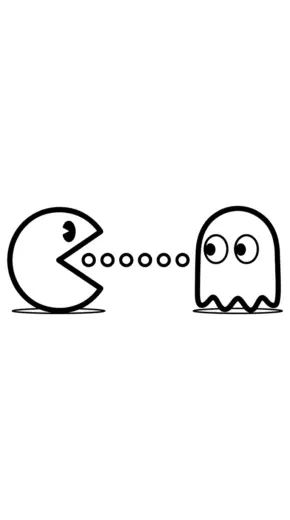 in tranh tô màu pacman chất lượng cao