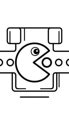 tranh tô màu pacman cho bé 6 tuổi