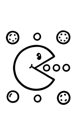hình tô màu pacman cho bé 3 tuổi chất lượng cao