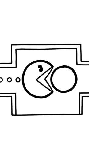 mẫu in tranh tô màu pacman cho bé