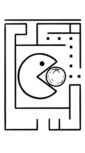tải file hình tô màu pacman
