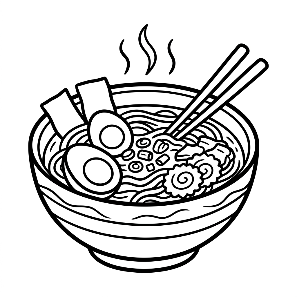 Tranh tô màu Ramen