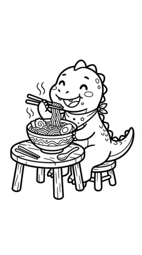in tranh tô màu ramen cho bé 5 tuổi