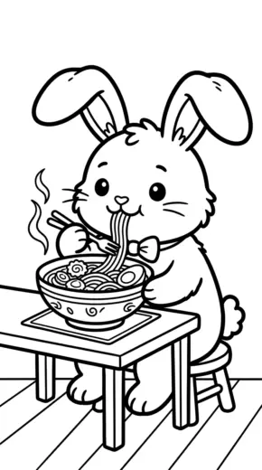 tranh tô màu ramen cho bé 5 tuổi