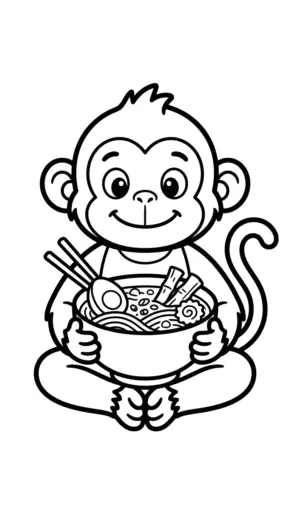 in tranh tô màu ramen cho bé 7 tuổi