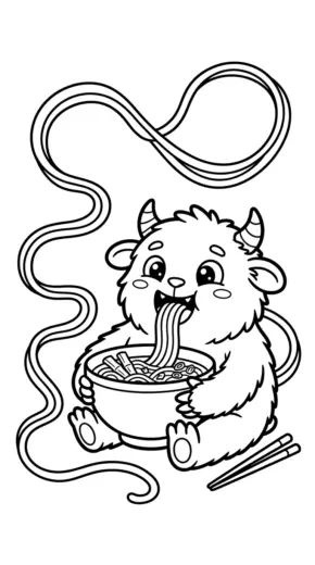 hình tô màu ramen rõ nét