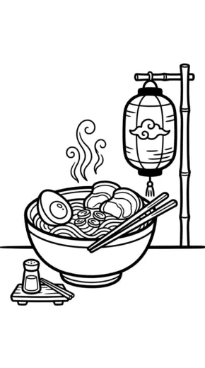 hình tô màu ramen cho bé 4 tuổi chất lượng cao