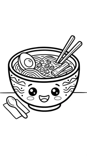 download tranh tô màu ramen cho bé