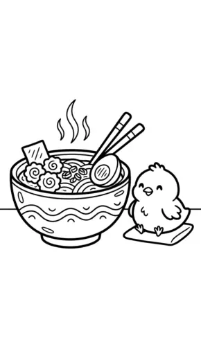 download tranh tô màu ramen chất lượng cao