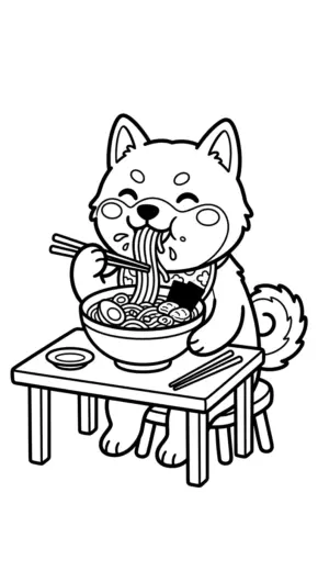 hình tô màu ramen in ngay