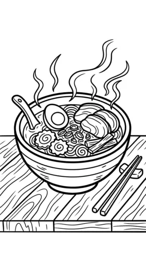 hình tô màu ramen cho bé 7 tuổi chất lượng cao