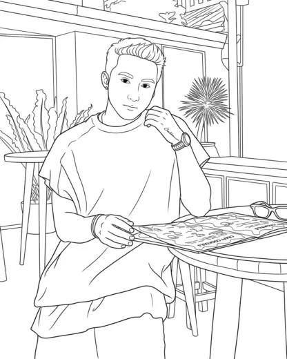 tranh tô màu sơn tùng mtp cho bé 5 tuổi chất lượng cao