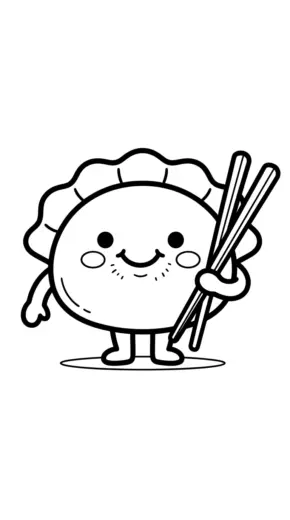 mẫu in hình tô màu sủi cảo cho bé
