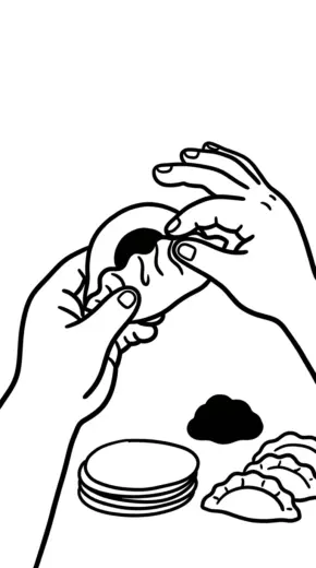 mẫu in hình tô màu sủi cảo cho bé