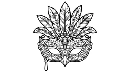 hình tô màu Lễ Hội Rio Carnival cho trẻ em