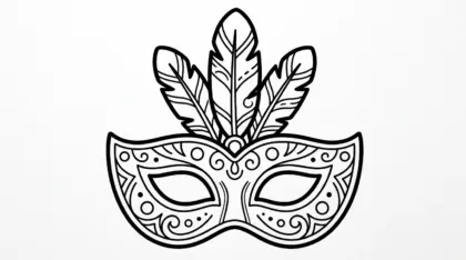 in hình tô màu Lễ Hội Rio Carnival cho bé 7 tuổi