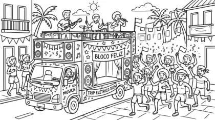 tải hình tô màu Lễ Hội Rio Carnival chất lượng cao