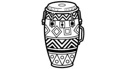 in hình tô màu Lễ Hội Rio Carnival cho bé 5 tuổi
